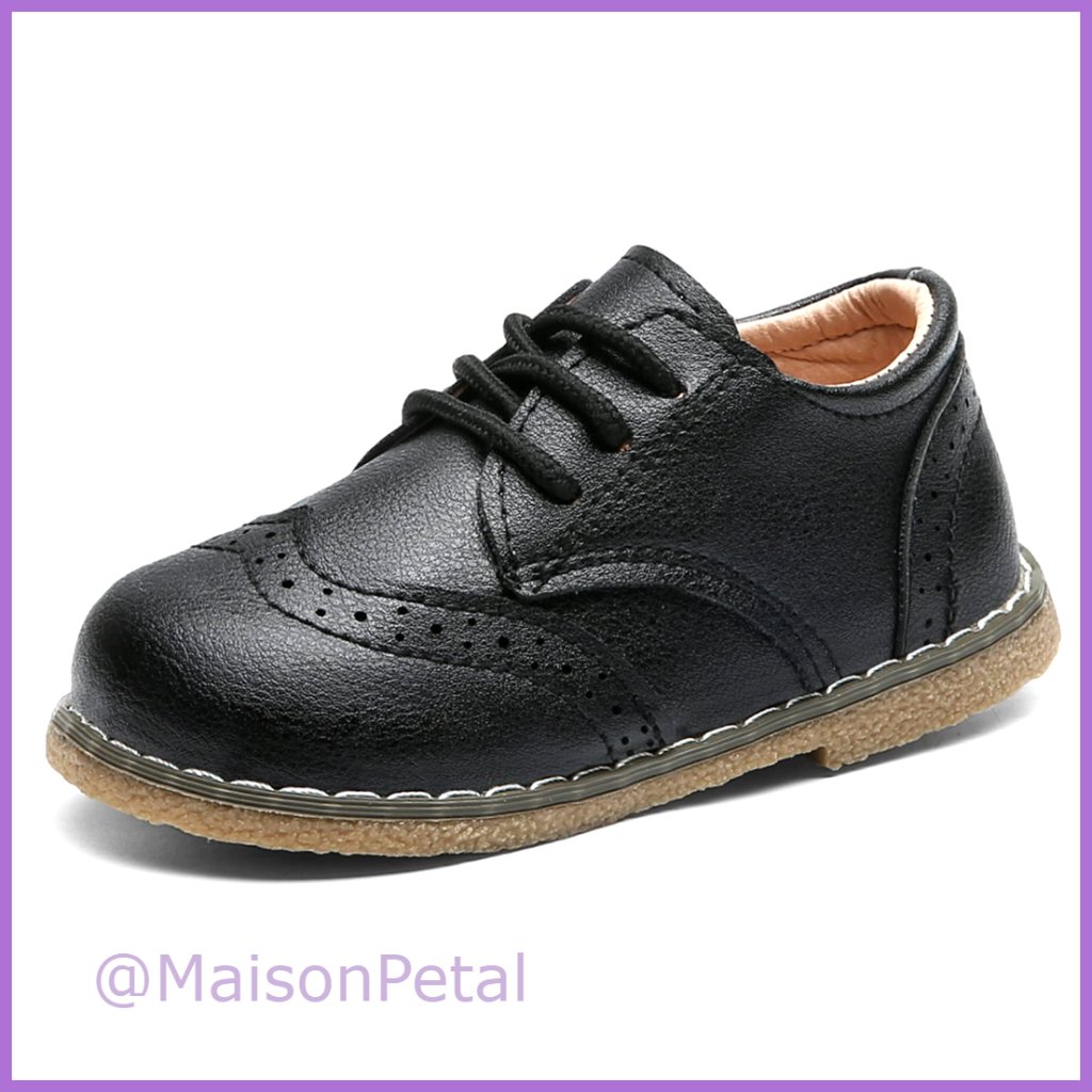 Toddler Dress Oxford Shoes With Memory Foam Insole, Lace-Up Closure